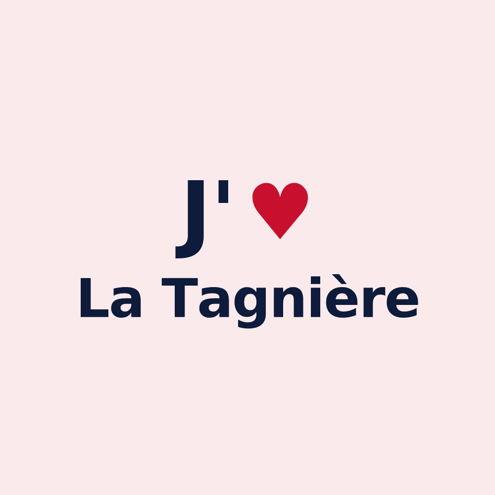 Magnet personnalisé La Tagnière — design J'aime La Tagnière