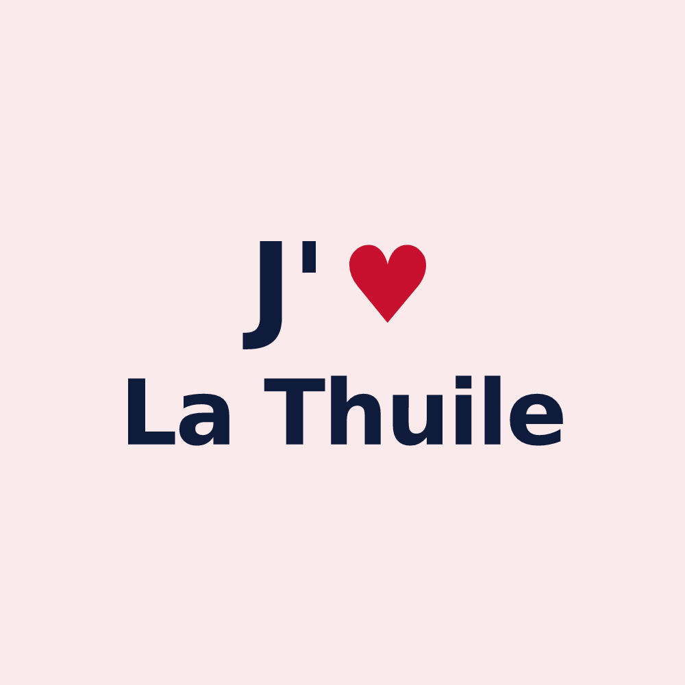 Magnet personnalisé La Thuile — design J'aime La Thuile