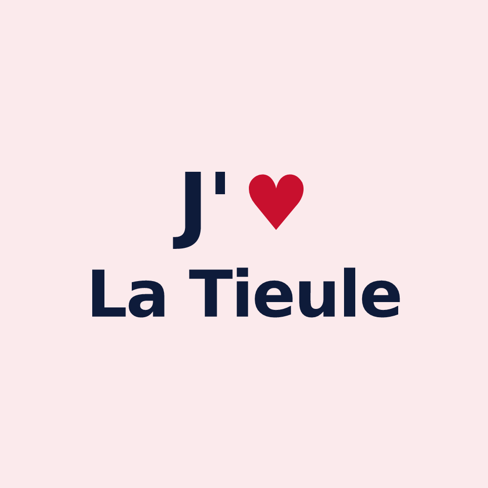 Magnet personnalisé La Tieule — design J'aime La Tieule
