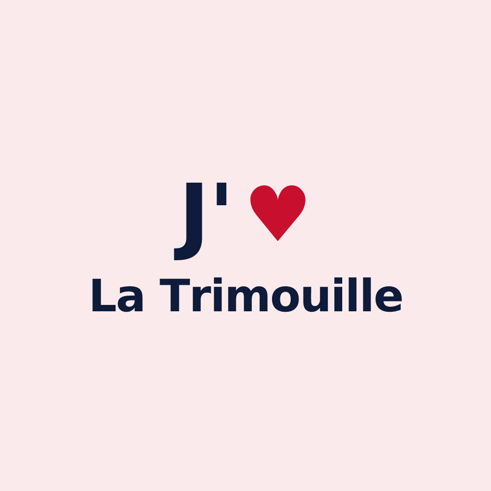 Magnet personnalisé La Trimouille — design J'aime La Trimouille
