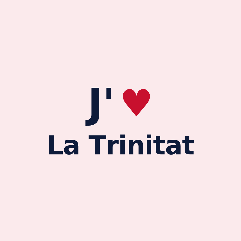 Magnet personnalisé La Trinitat — design J'aime La Trinitat