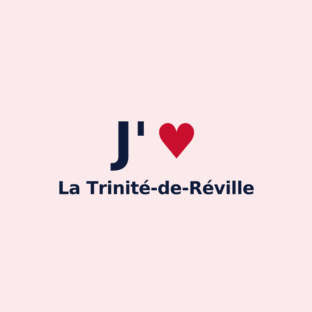 Magnet personnalisé La Trinité-de-Réville — design J'aime La Trinité-de-Réville