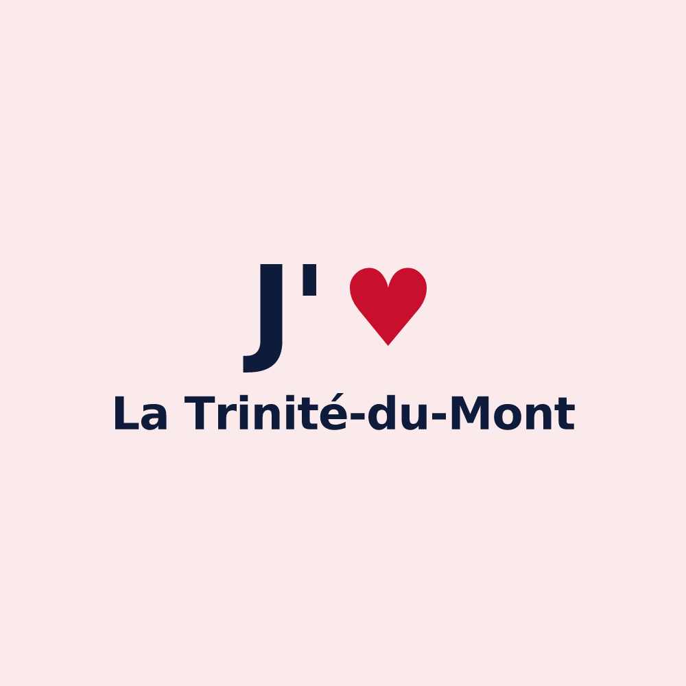 Magnet personnalisé La Trinité-du-Mont — design « J'aime La Trinité-du-Mont » imprimé sur le magnet