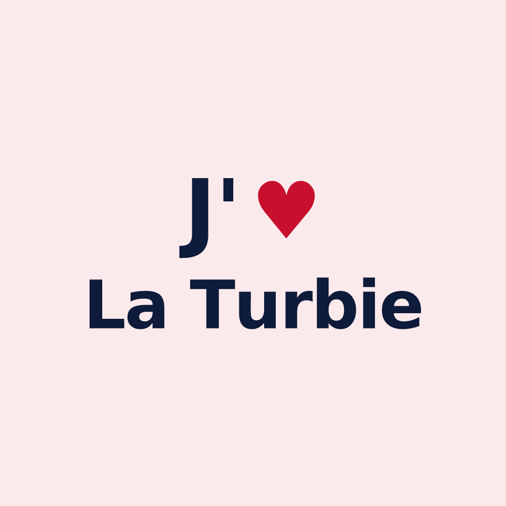 Magnet personnalisé La Turbie — design J'aime La Turbie