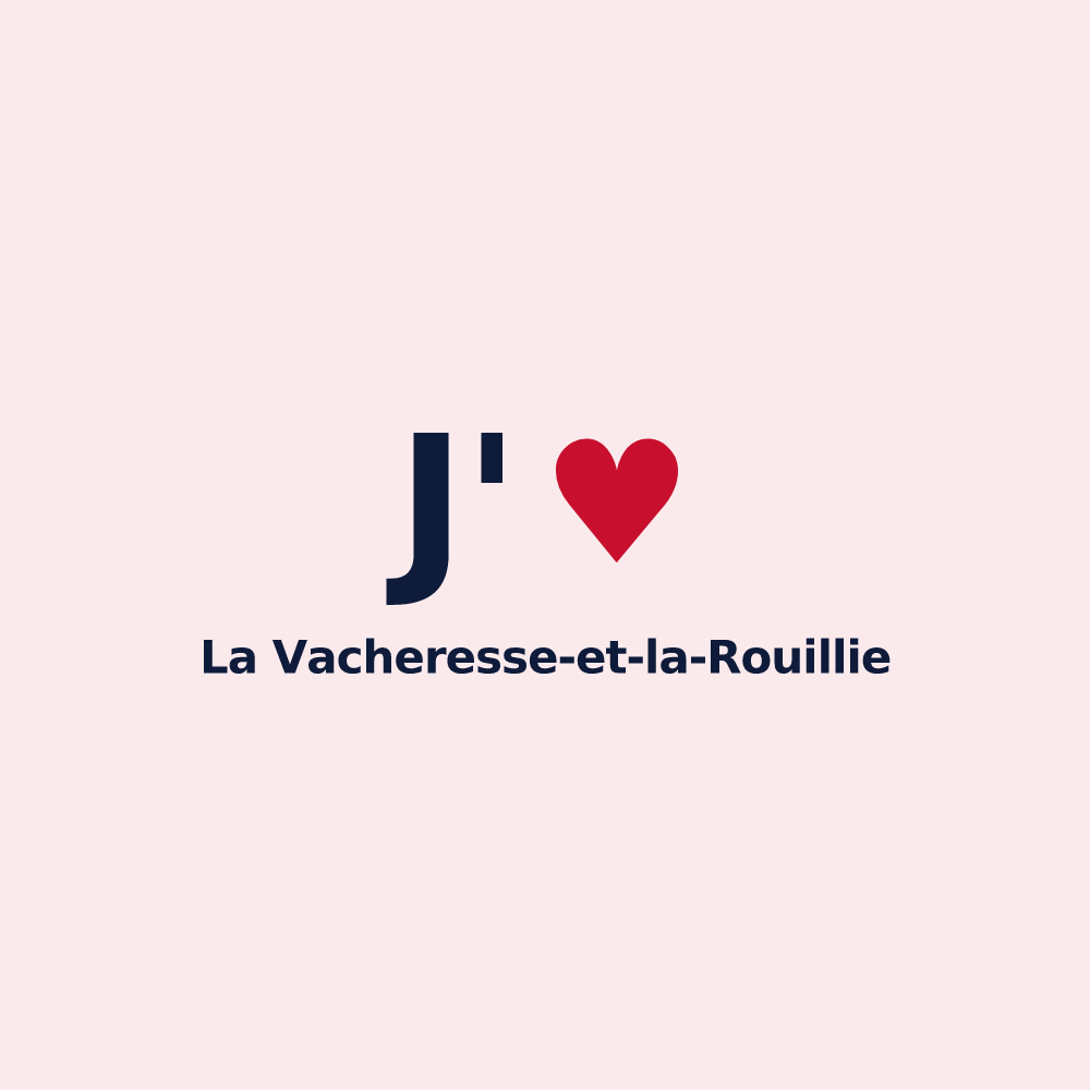 Magnet personnalisé La Vacheresse-et-la-Rouillie — design J'aime La Vacheresse-et-la-Rouillie