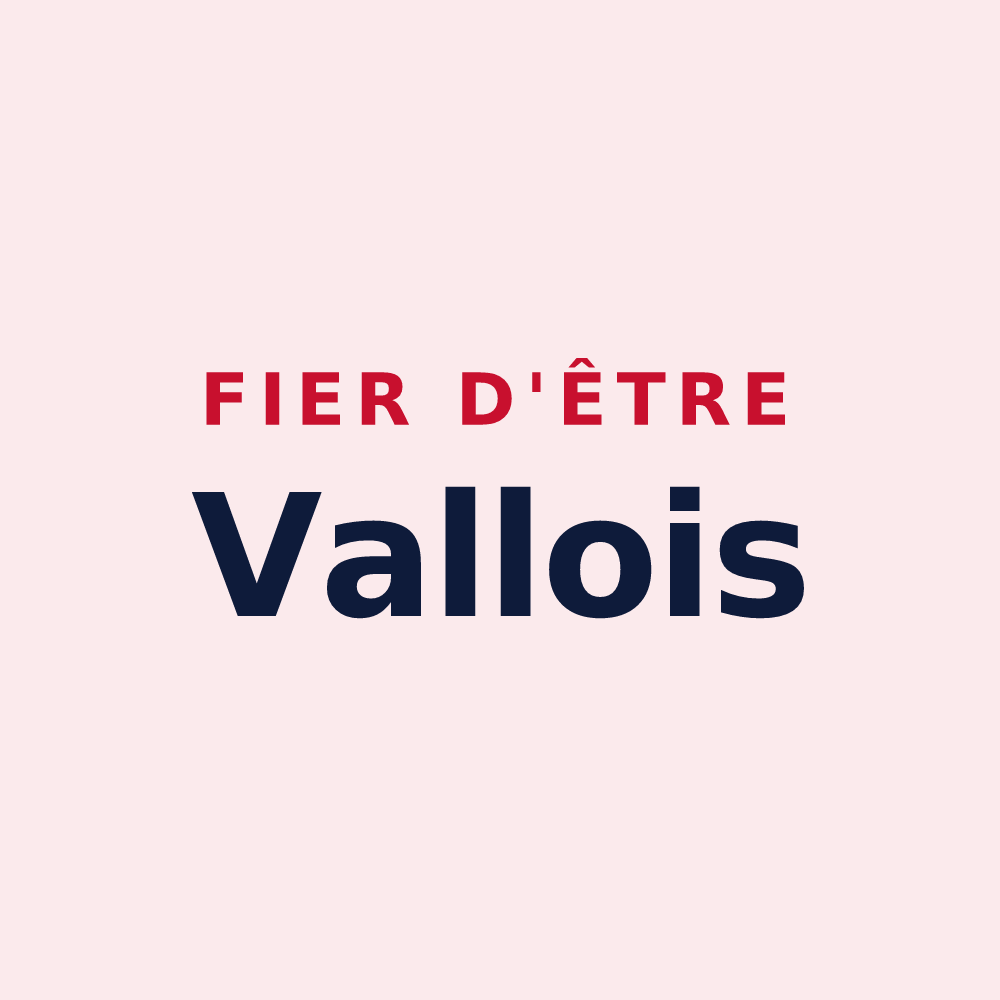 Magnet « Fier d'être Vallois » — design pour La Vallée