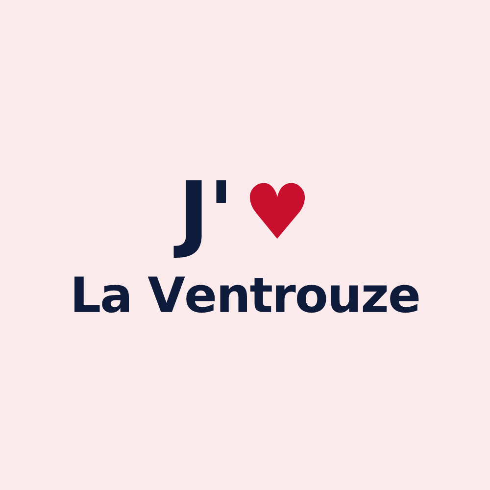 Magnet personnalisé La Ventrouze — design J'aime La Ventrouze