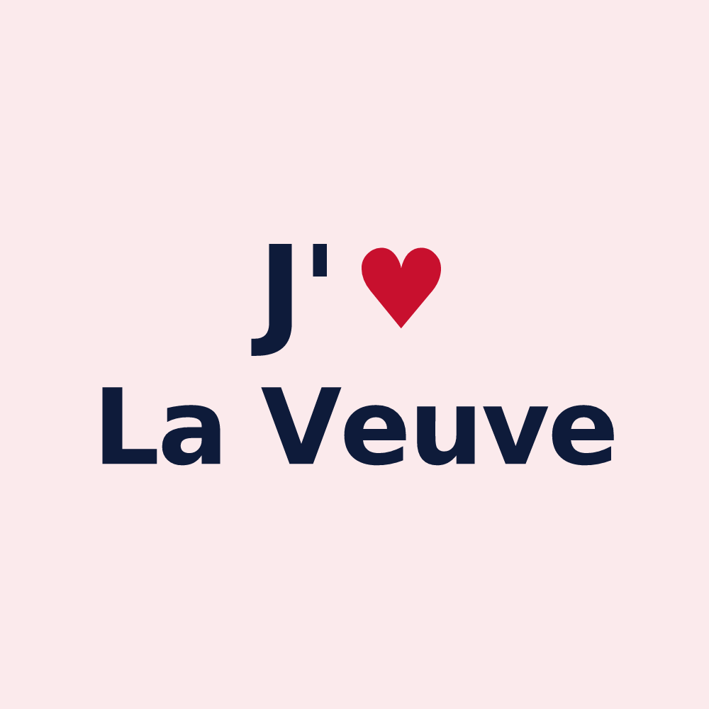 Magnet personnalisé La Veuve — design J'aime La Veuve