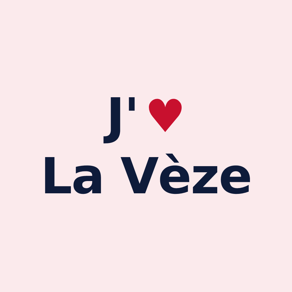 Magnet personnalisé La Vèze — design J'aime La Vèze
