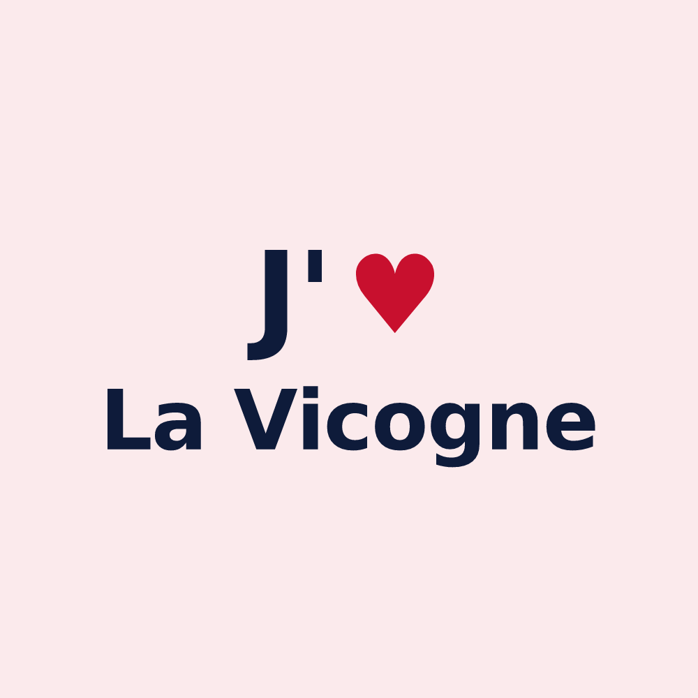 Magnet personnalisé La Vicogne — design J'aime La Vicogne