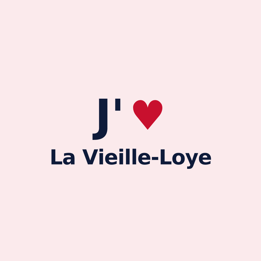 Magnet personnalisé La Vieille-Loye — design « J'aime La Vieille-Loye » imprimé sur le magnet