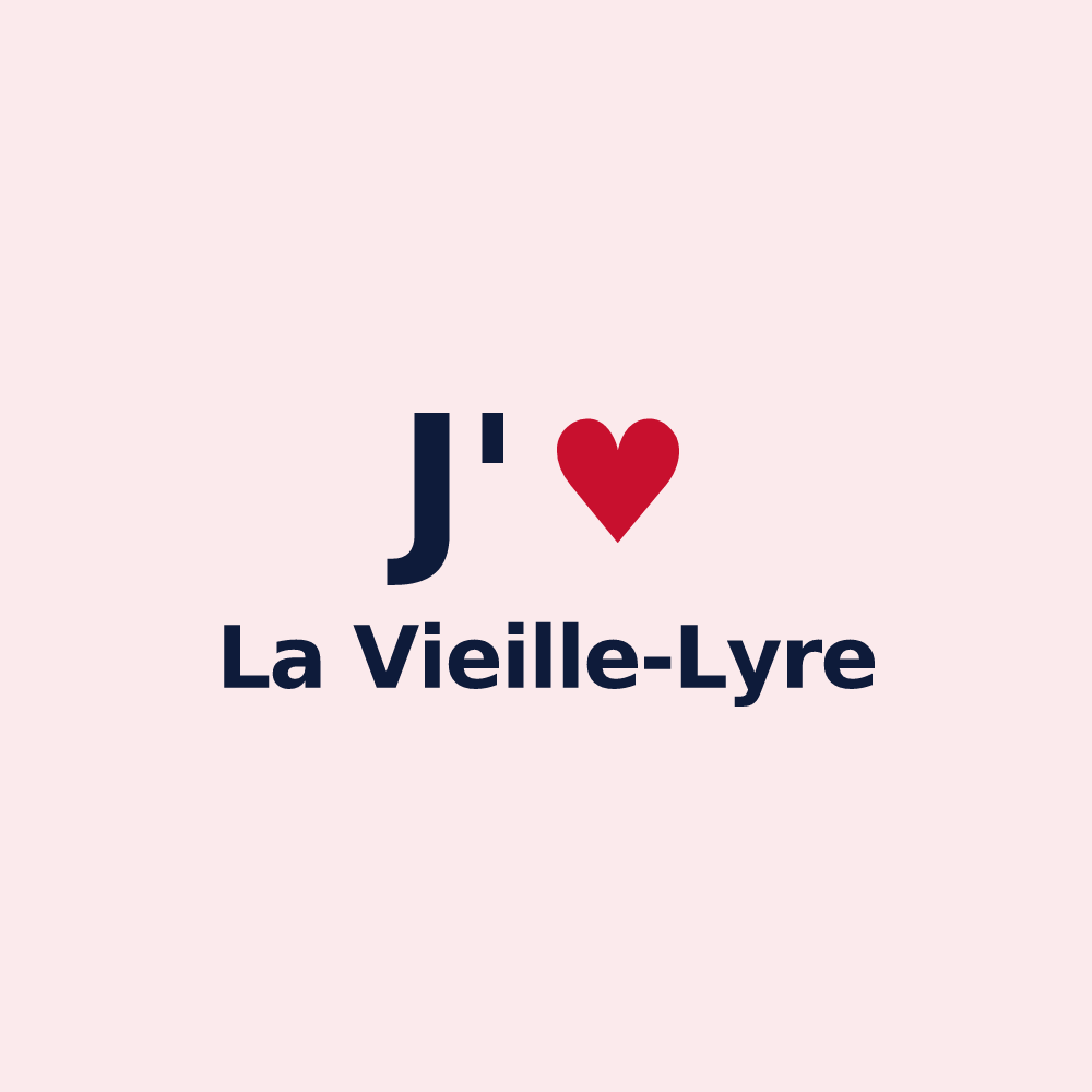 Magnet personnalisé La Vieille-Lyre — design « J'aime La Vieille-Lyre » imprimé sur le magnet