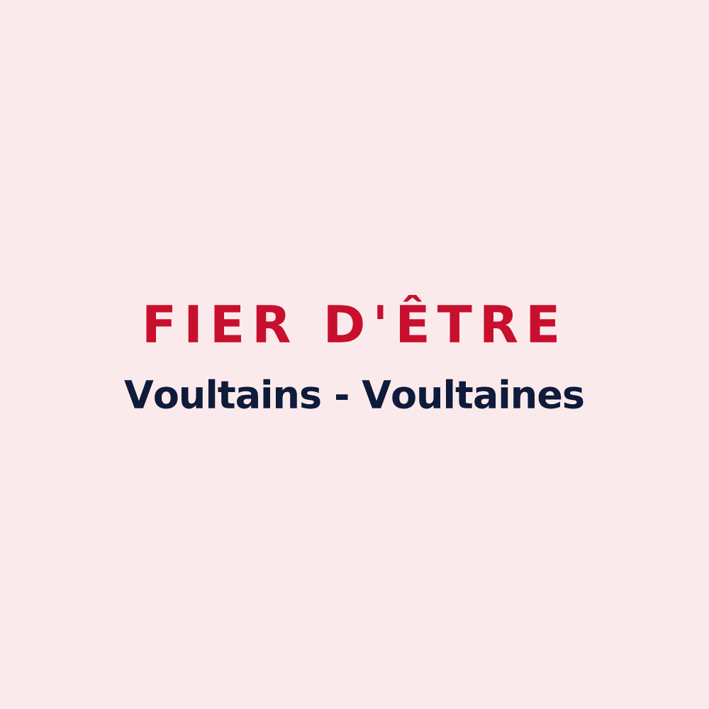 Magnet « Fier d'être Voultains - Voultaines » — design pour La Voulte-sur-Rhône