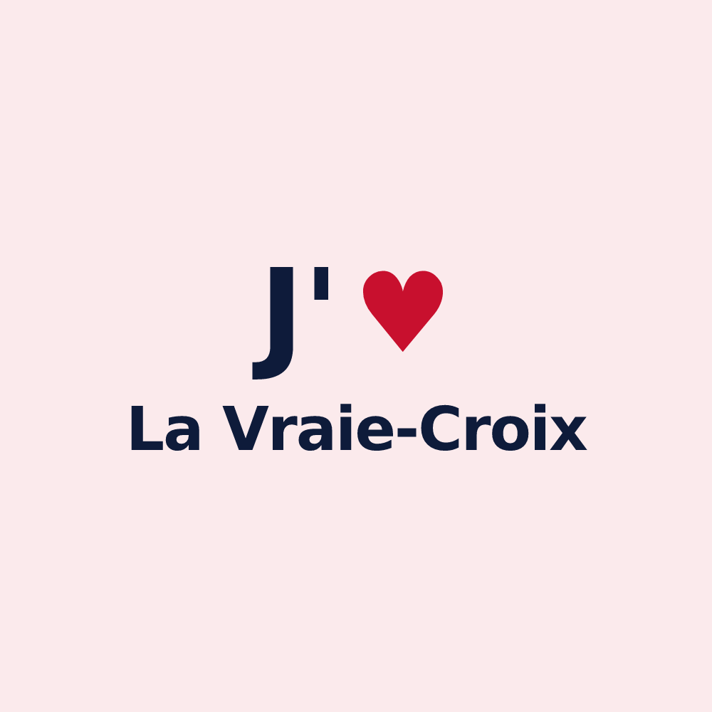 Magnet personnalisé La Vraie-Croix — design J'aime La Vraie-Croix
