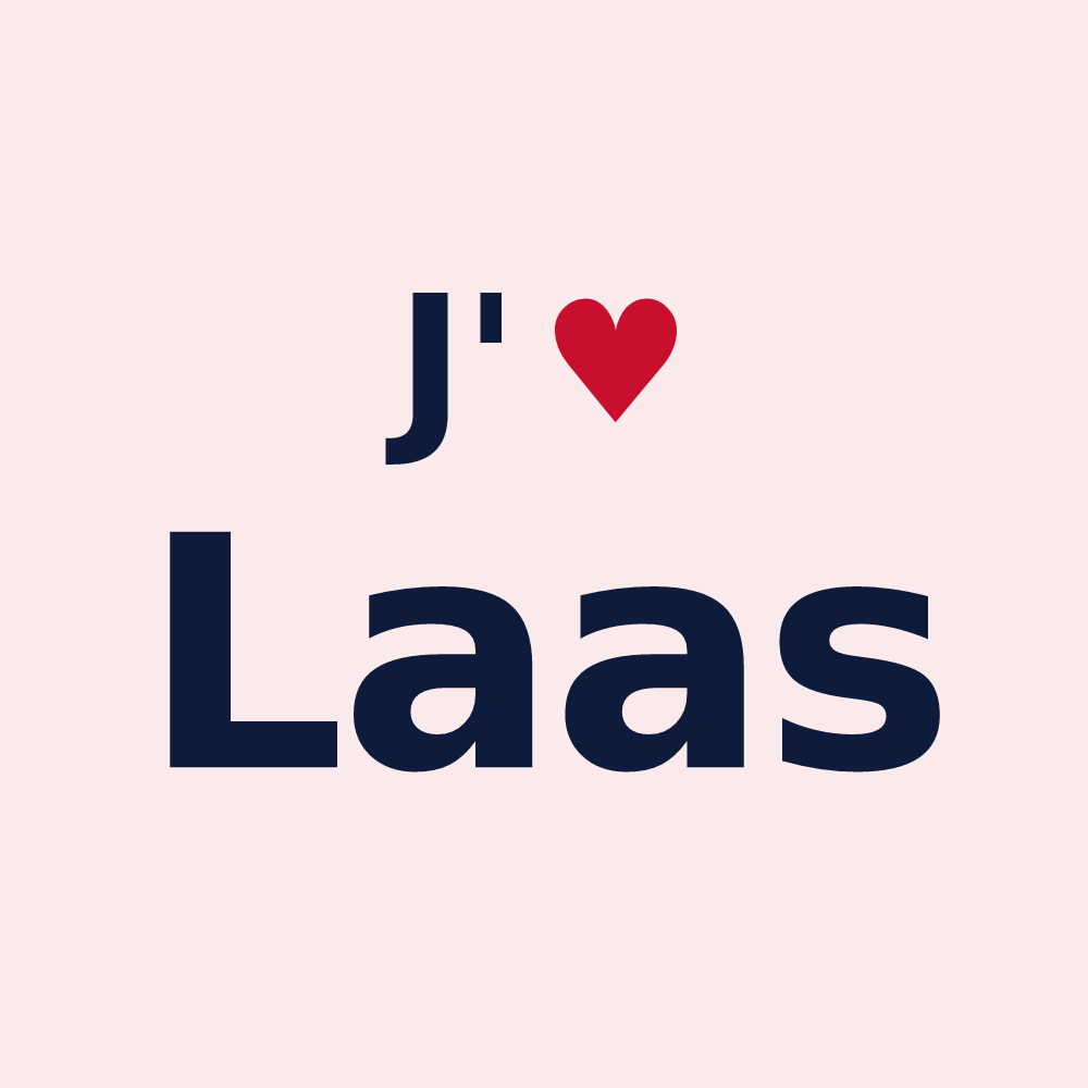 Magnet personnalisé Laas — design J'aime Laas