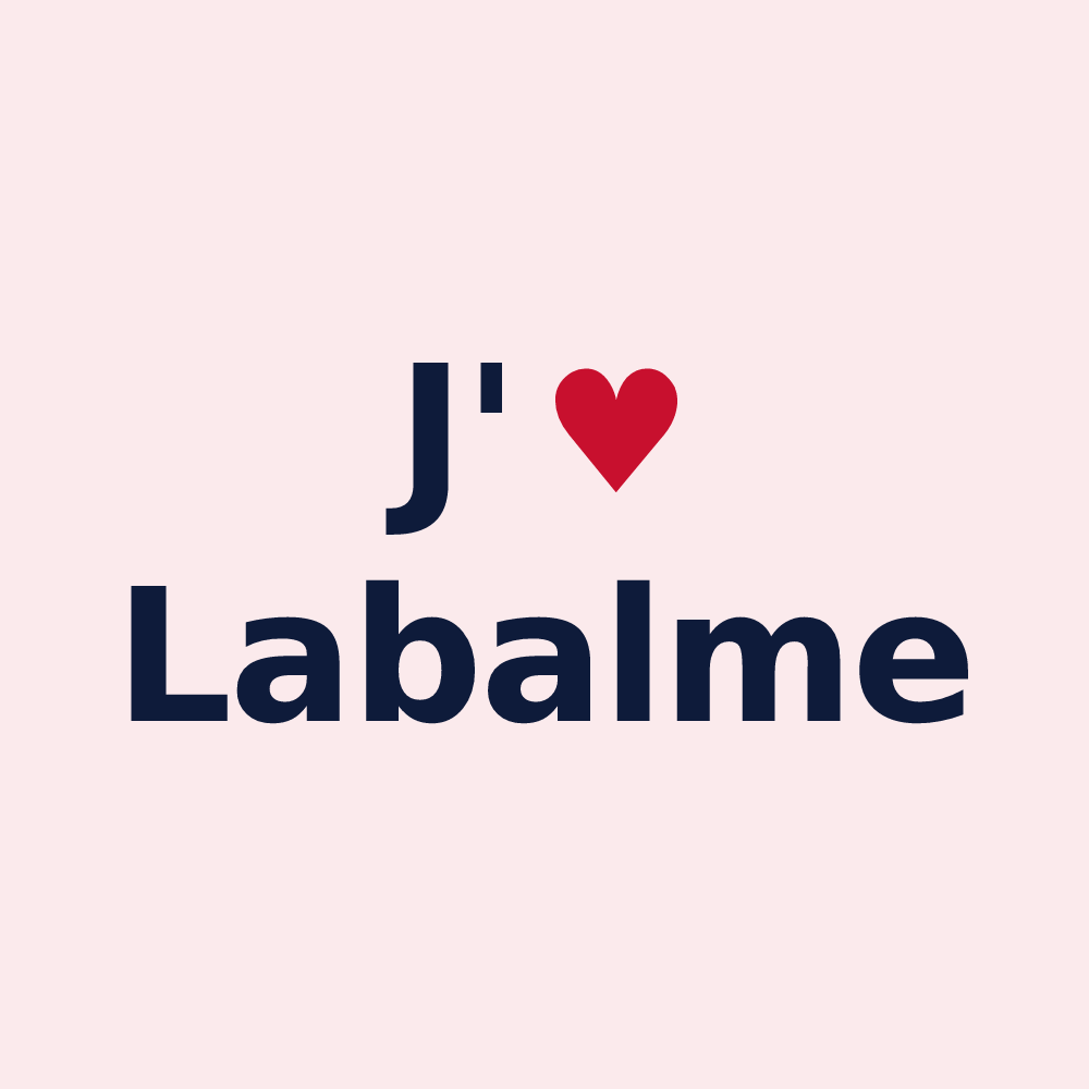 Magnet personnalisé Labalme — design J'aime Labalme