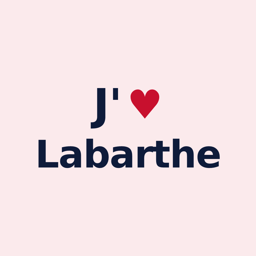 Magnet personnalisé Labarthe — design J'aime Labarthe