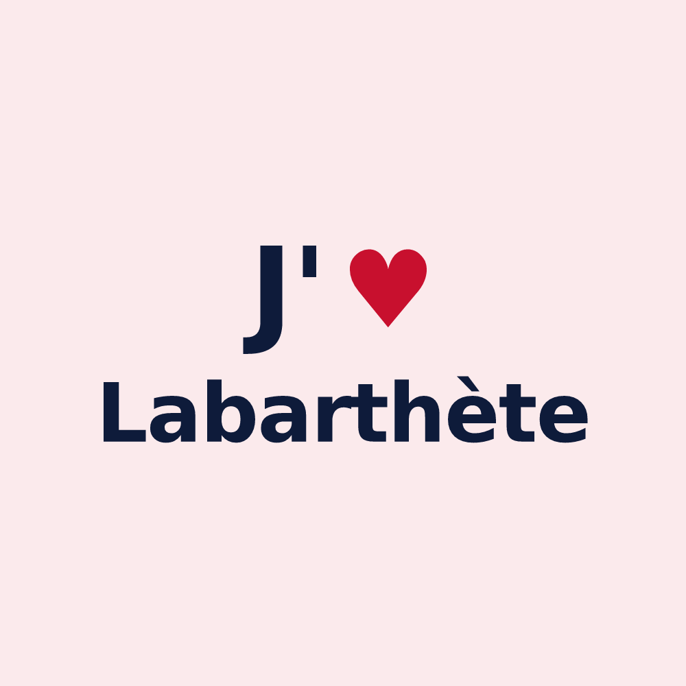 Magnet personnalisé Labarthète — design J'aime Labarthète