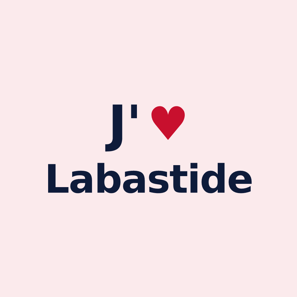 Magnet personnalisé Labastide — design J'aime Labastide