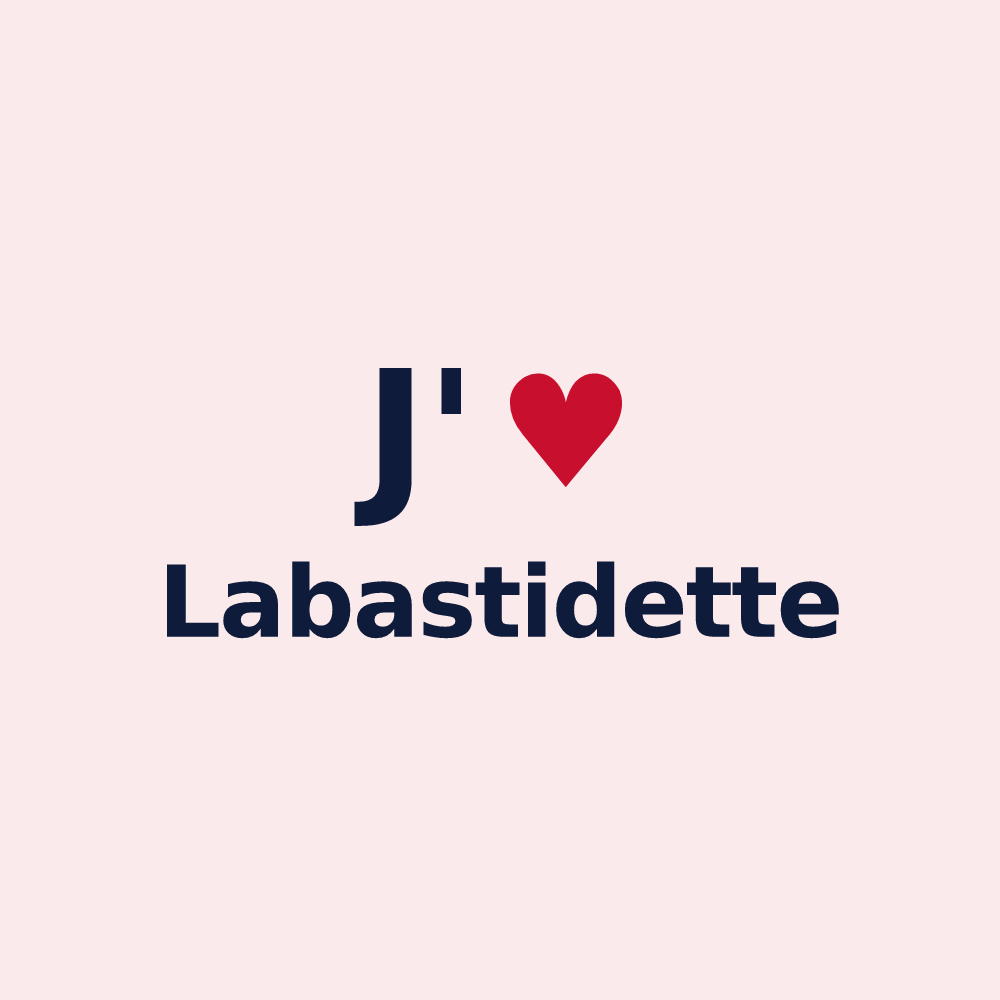 Magnet personnalisé Labastidette — design J'aime Labastidette