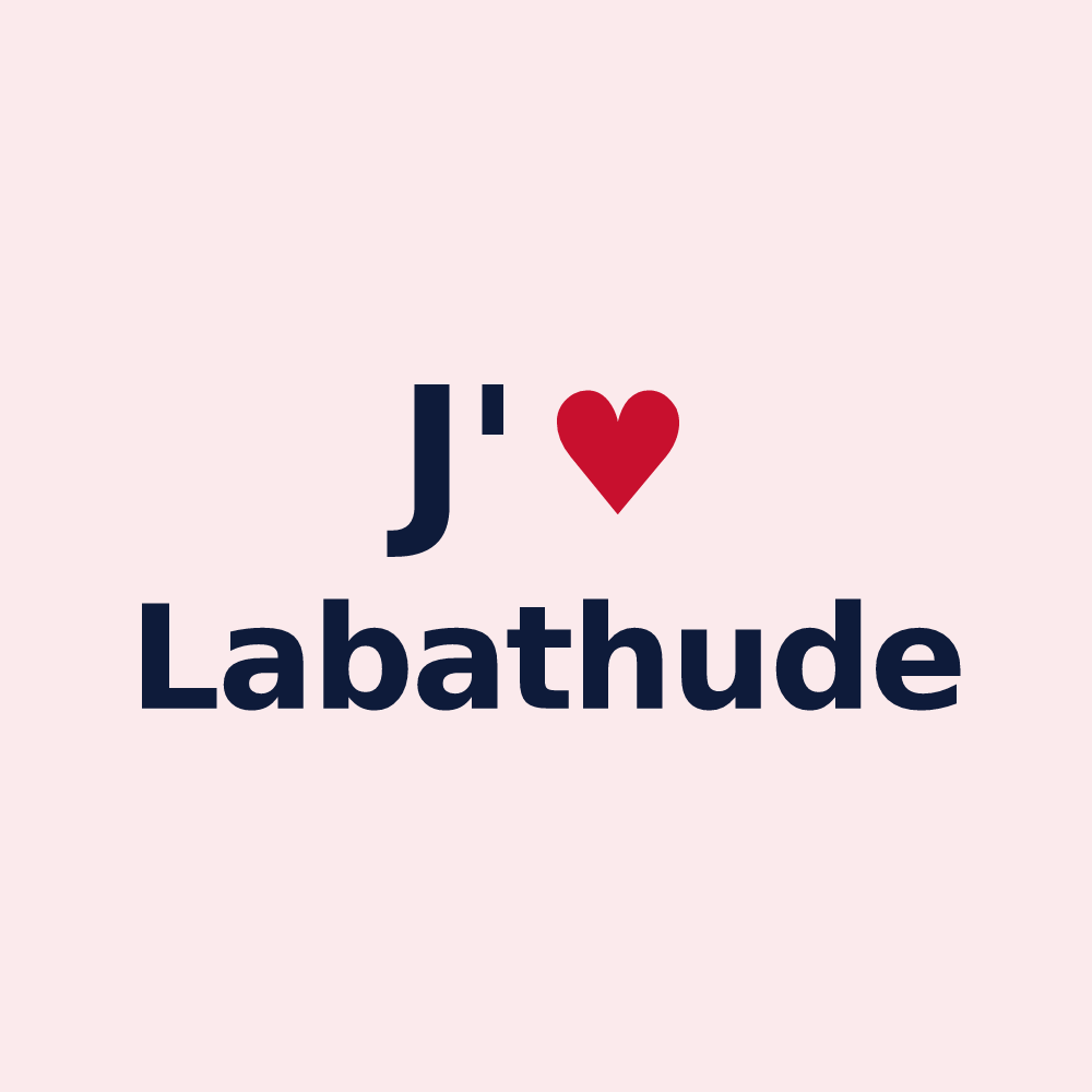 Magnet personnalisé Labathude — design J'aime Labathude