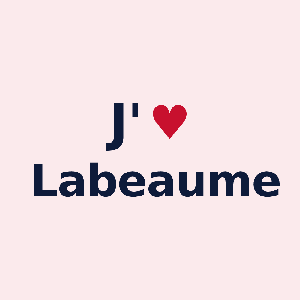 Magnet personnalisé Labeaume — design J'aime Labeaume