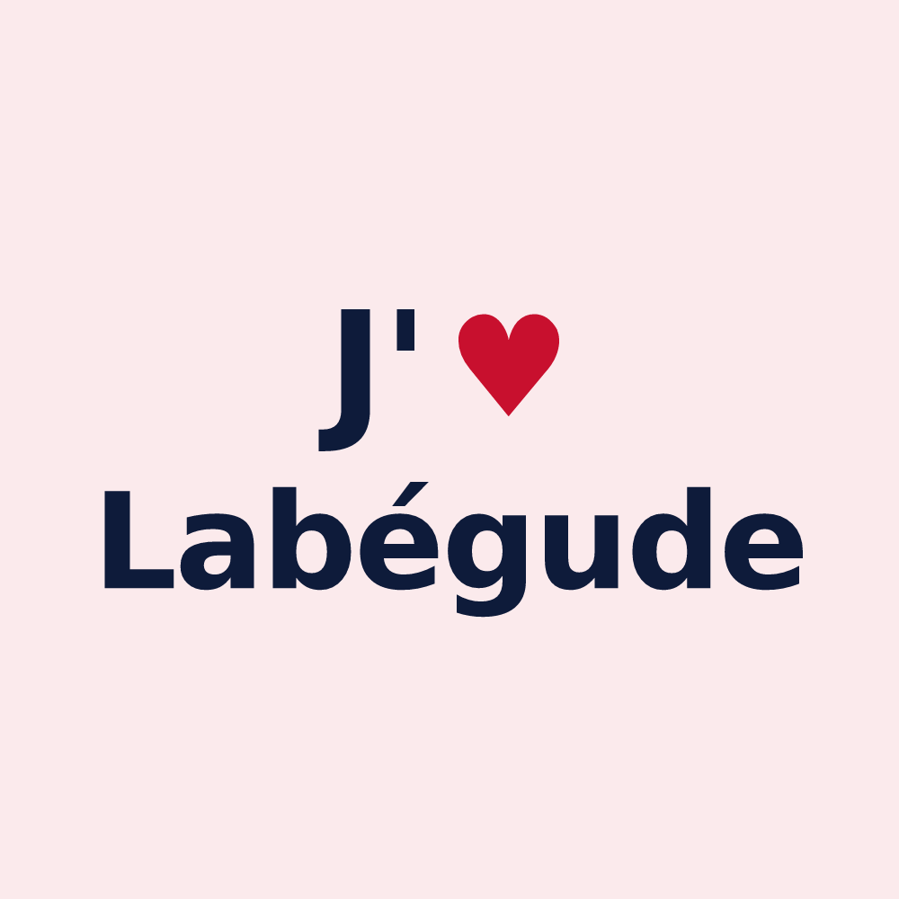 Magnet personnalisé Labégude — design J'aime Labégude