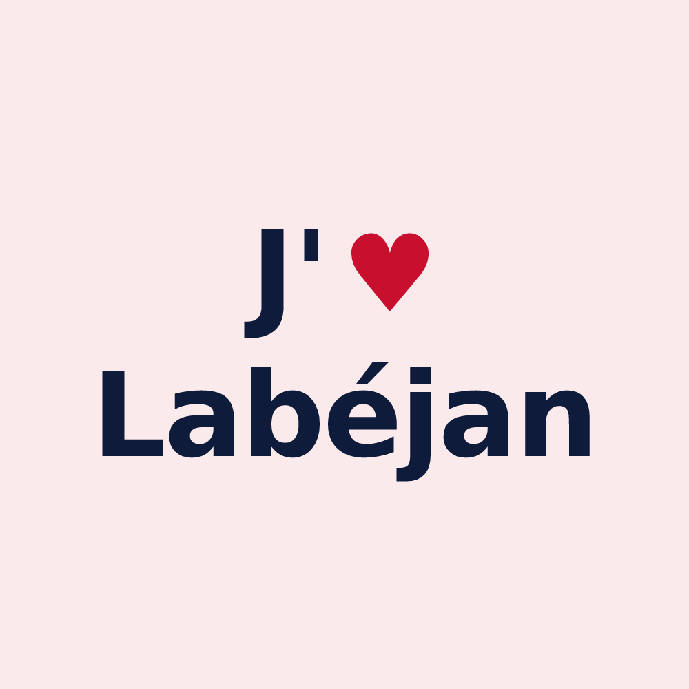 Magnet personnalisé Labéjan — design J'aime Labéjan