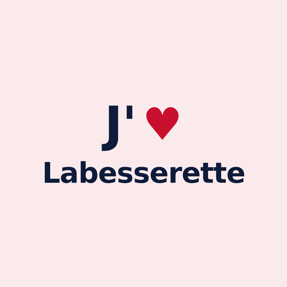 Magnet personnalisé Labesserette — design « J'aime Labesserette » imprimé sur le magnet
