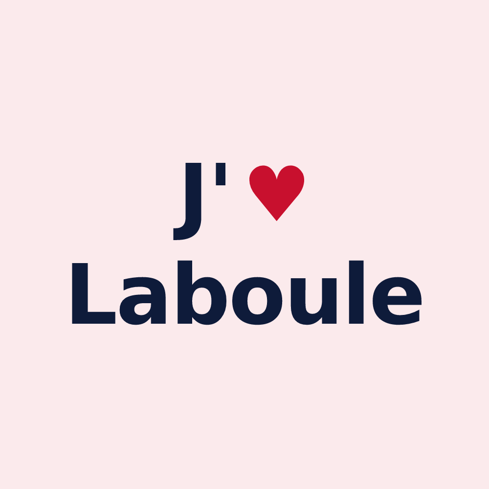 Magnet personnalisé Laboule — design J'aime Laboule