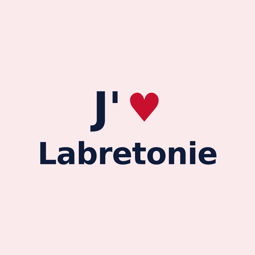 Magnet personnalisé Labretonie — design J'aime Labretonie