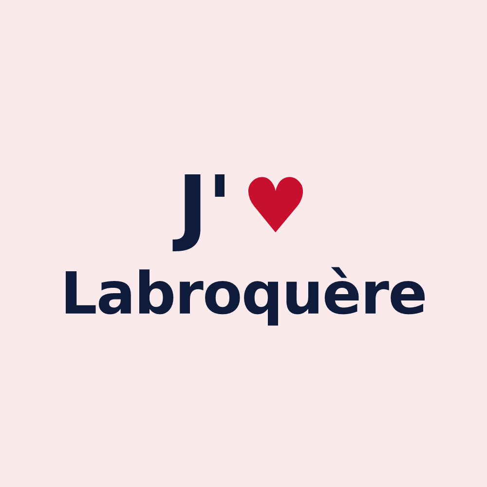 Magnet personnalisé Labroquère — design J'aime Labroquère