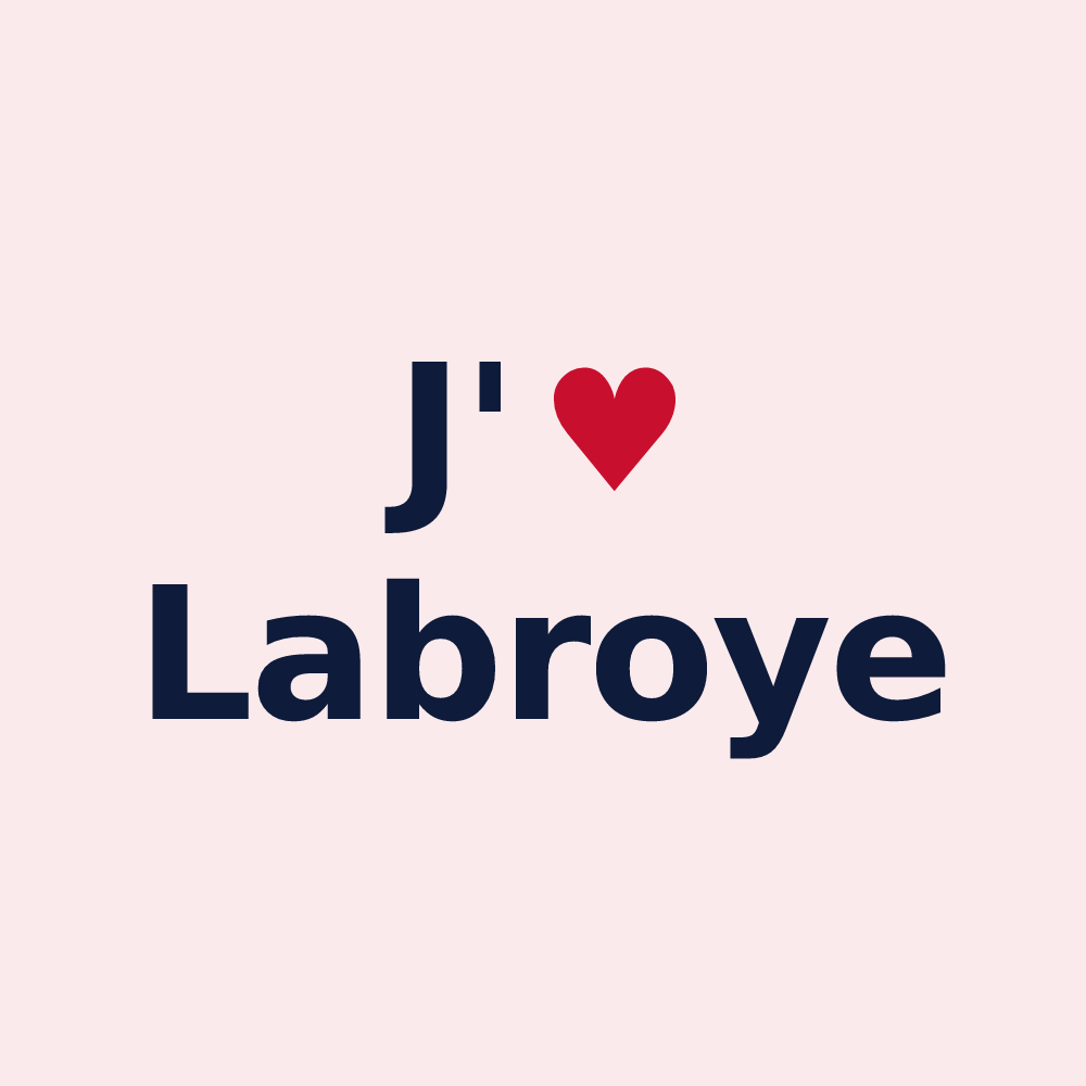 Magnet personnalisé Labroye — design J'aime Labroye