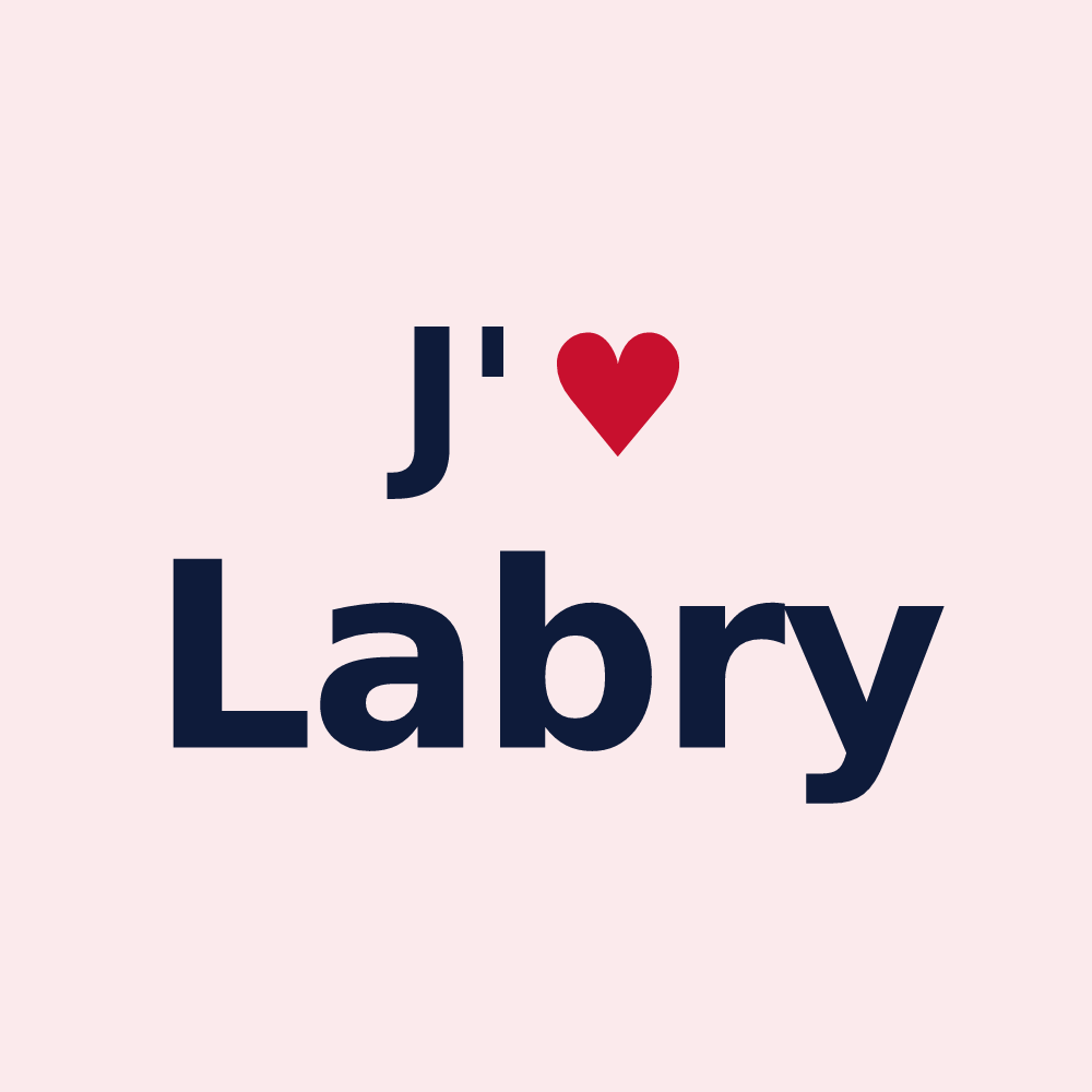 Magnet personnalisé Labry — design J'aime Labry