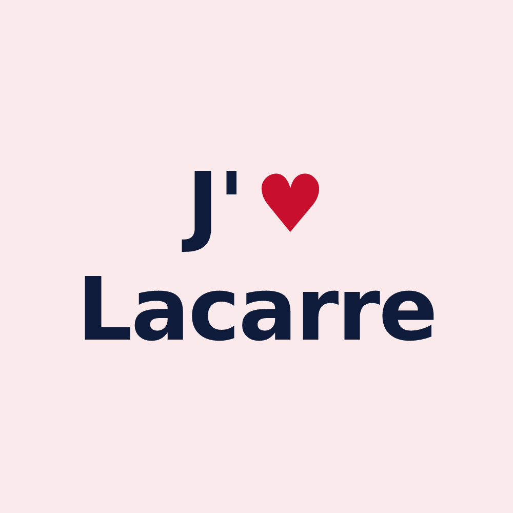 Magnet personnalisé Lacarre — design J'aime Lacarre