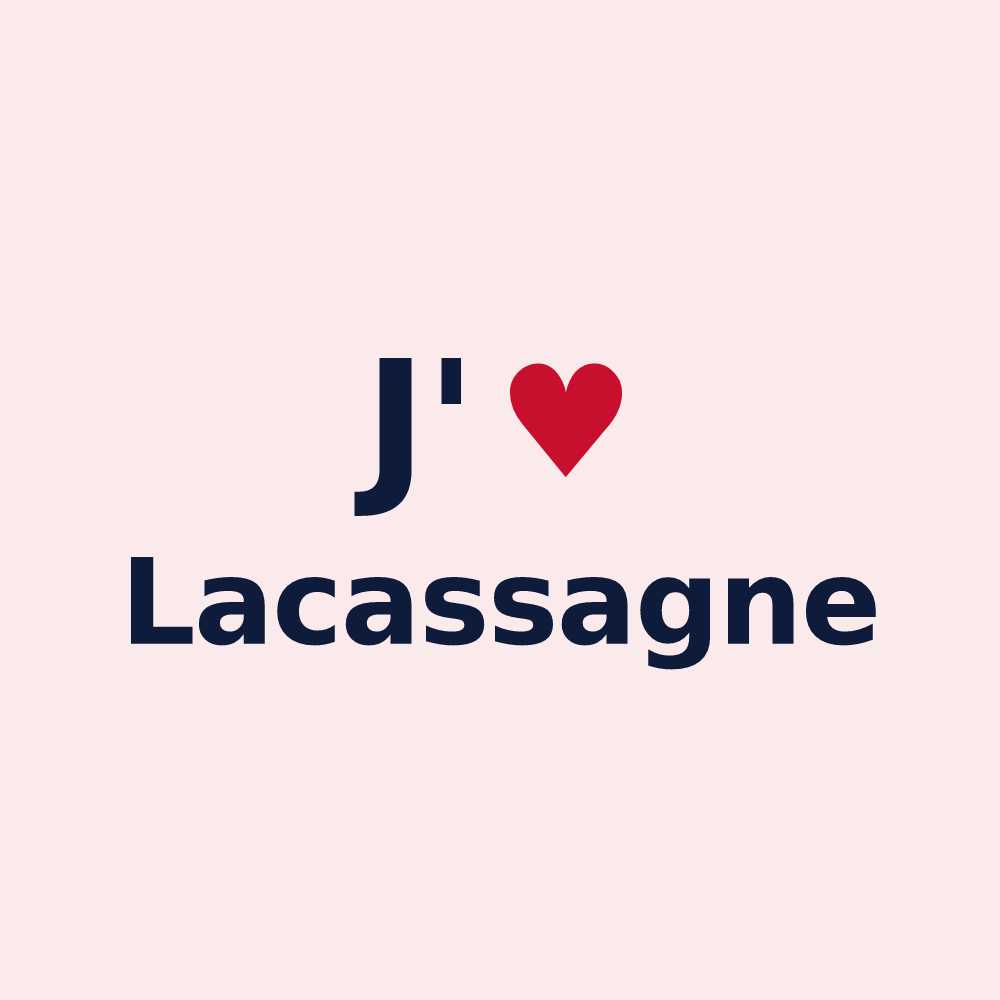 Magnet personnalisé Lacassagne — design J'aime Lacassagne