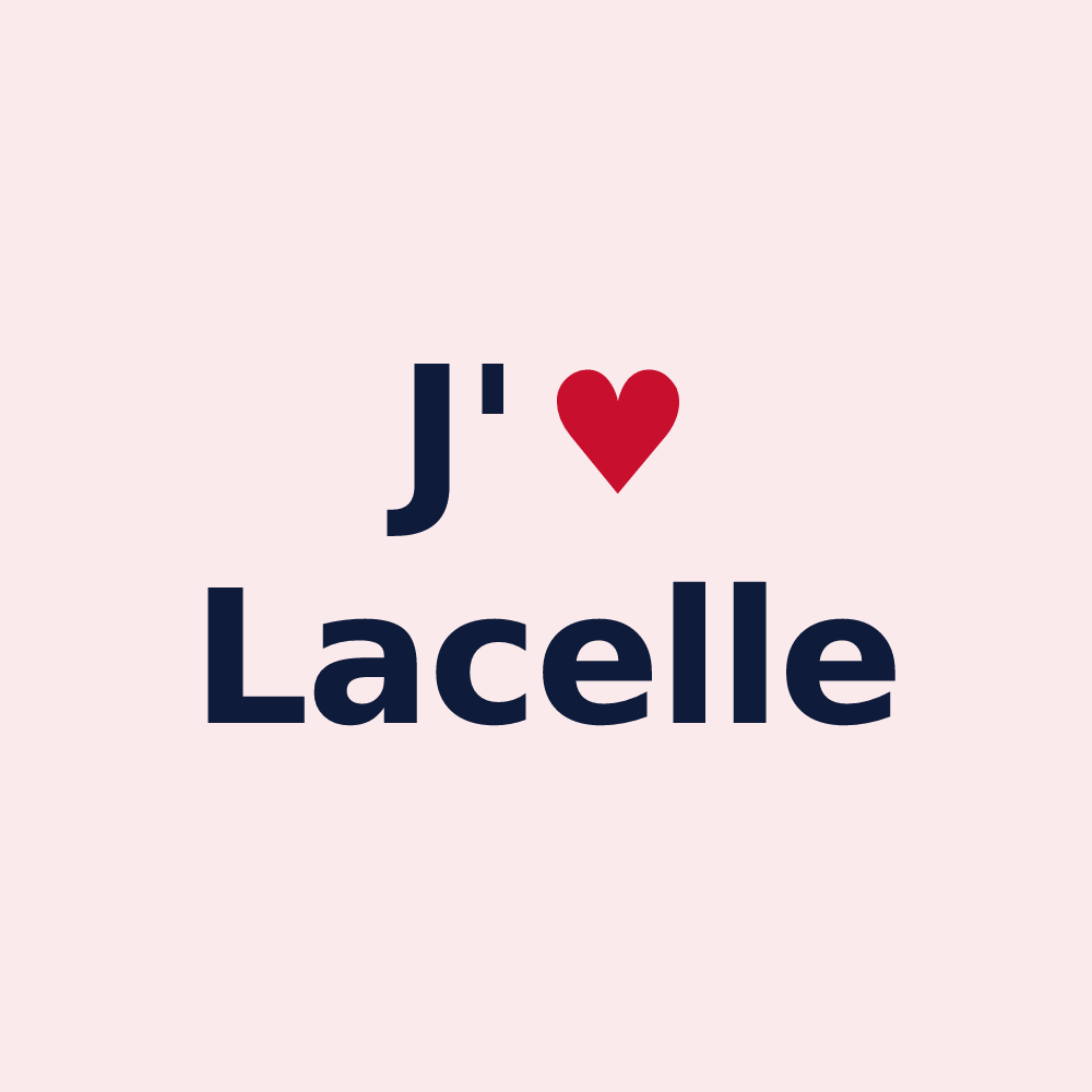 Magnet personnalisé Lacelle — design J'aime Lacelle