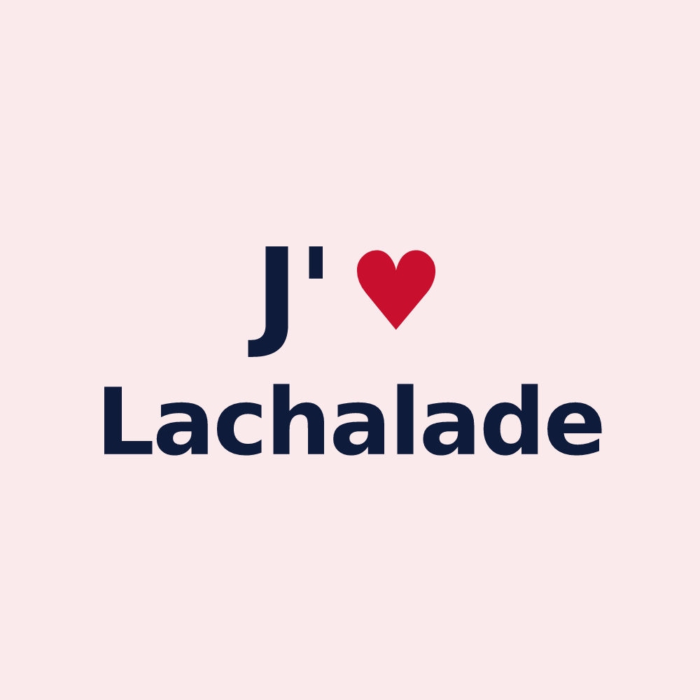 Magnet personnalisé Lachalade — design J'aime Lachalade