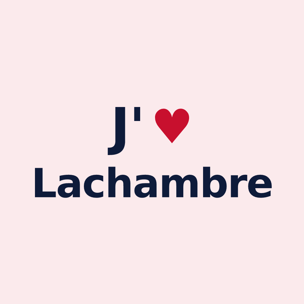 Magnet personnalisé Lachambre — design J'aime Lachambre