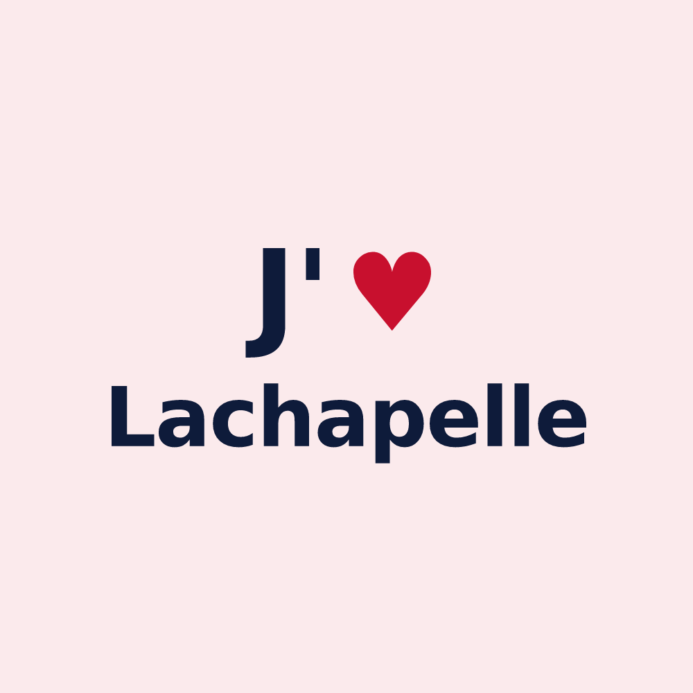 Magnet personnalisé Lachapelle — design J'aime Lachapelle