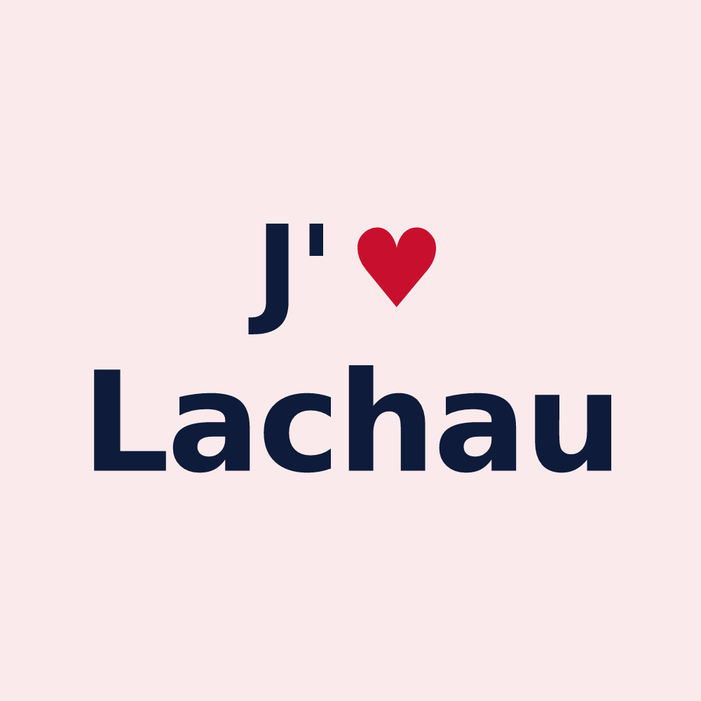 Magnet personnalisé Lachau — design J'aime Lachau