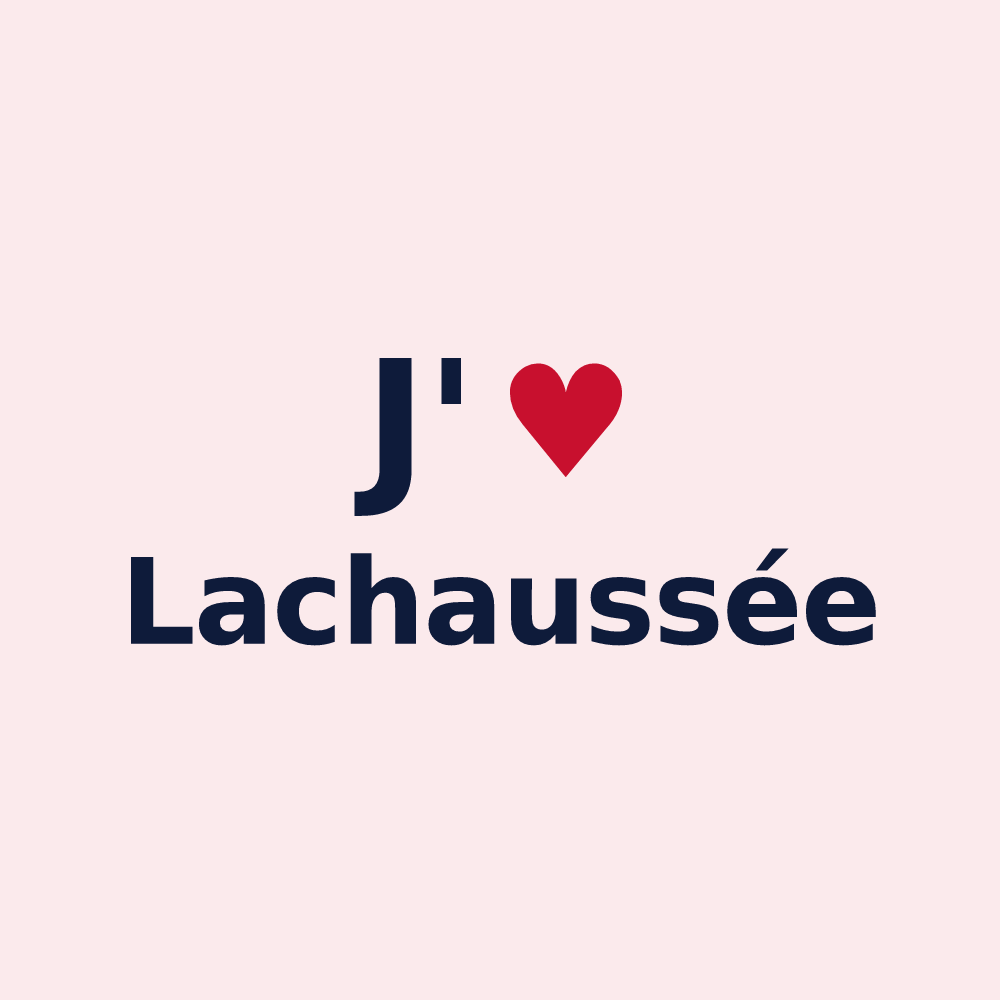 Magnet personnalisé Lachaussée — design J'aime Lachaussée