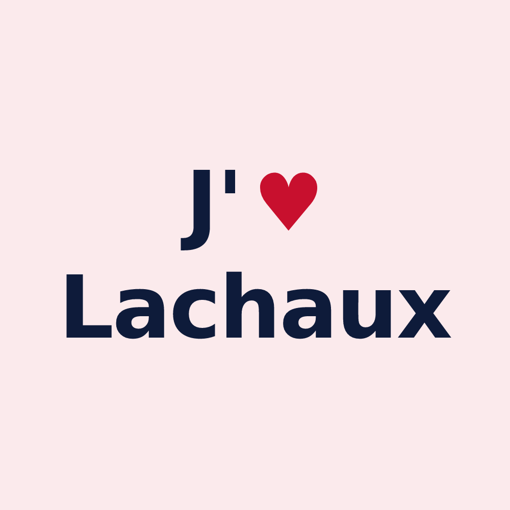 Magnet personnalisé Lachaux — design J'aime Lachaux