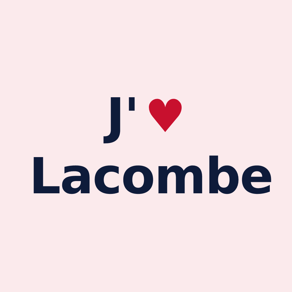 Magnet personnalisé Lacombe — design J'aime Lacombe