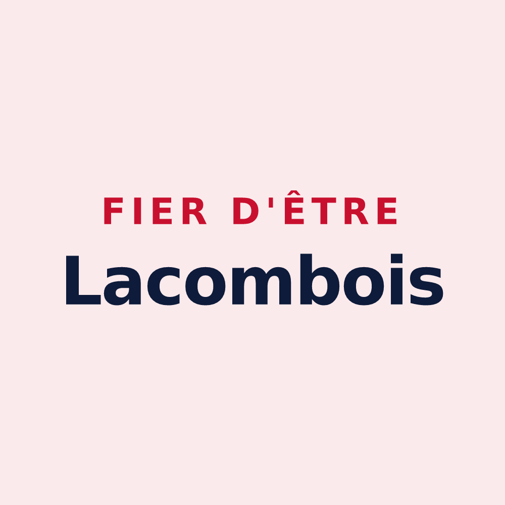 Magnet « Fier d'être Lacombois » — design pour Lacombe