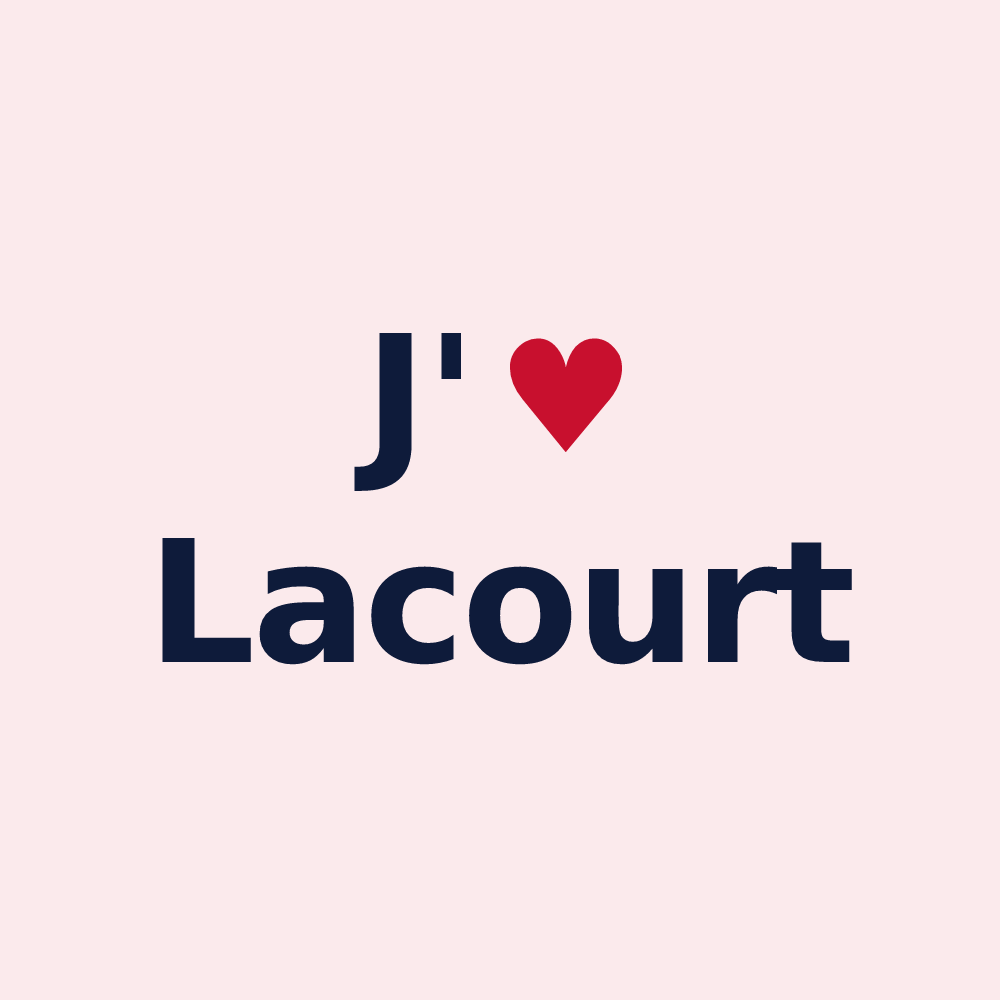 Magnet personnalisé Lacourt — design J'aime Lacourt