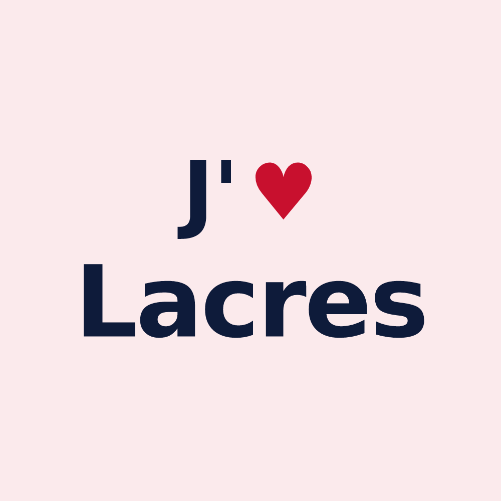Magnet personnalisé Lacres — design J'aime Lacres