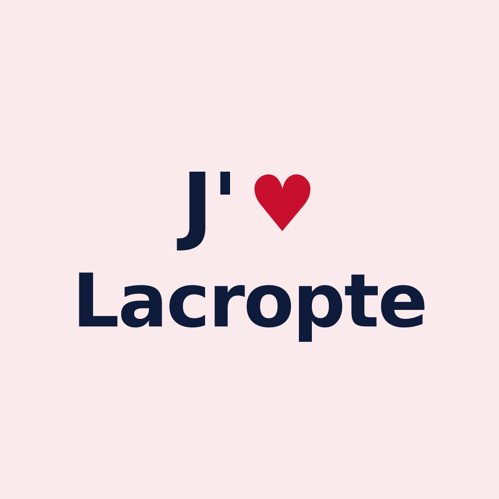 Magnet personnalisé Lacropte — design J'aime Lacropte