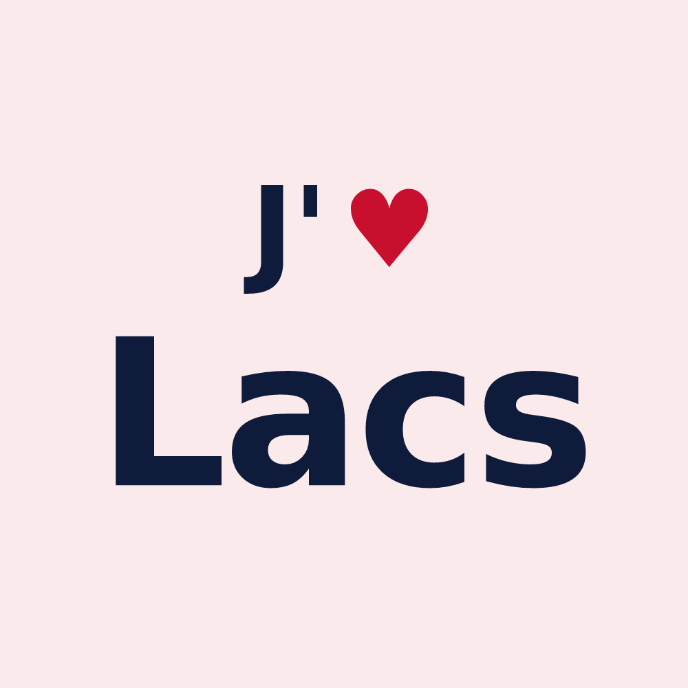 Magnet personnalisé Lacs — design J'aime Lacs