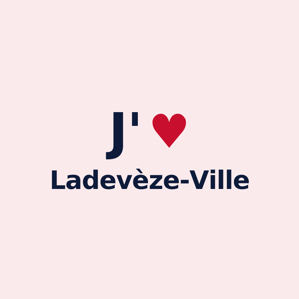 Magnet personnalisé Ladevèze-Ville — design J'aime Ladevèze-Ville